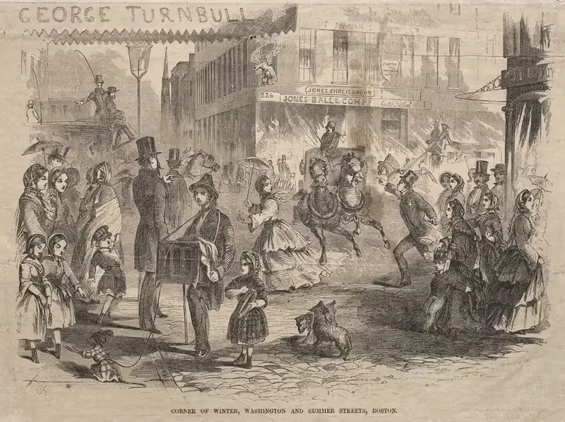 Corner Winter, Washington and Summer Streets, Boston — Winslow Homer