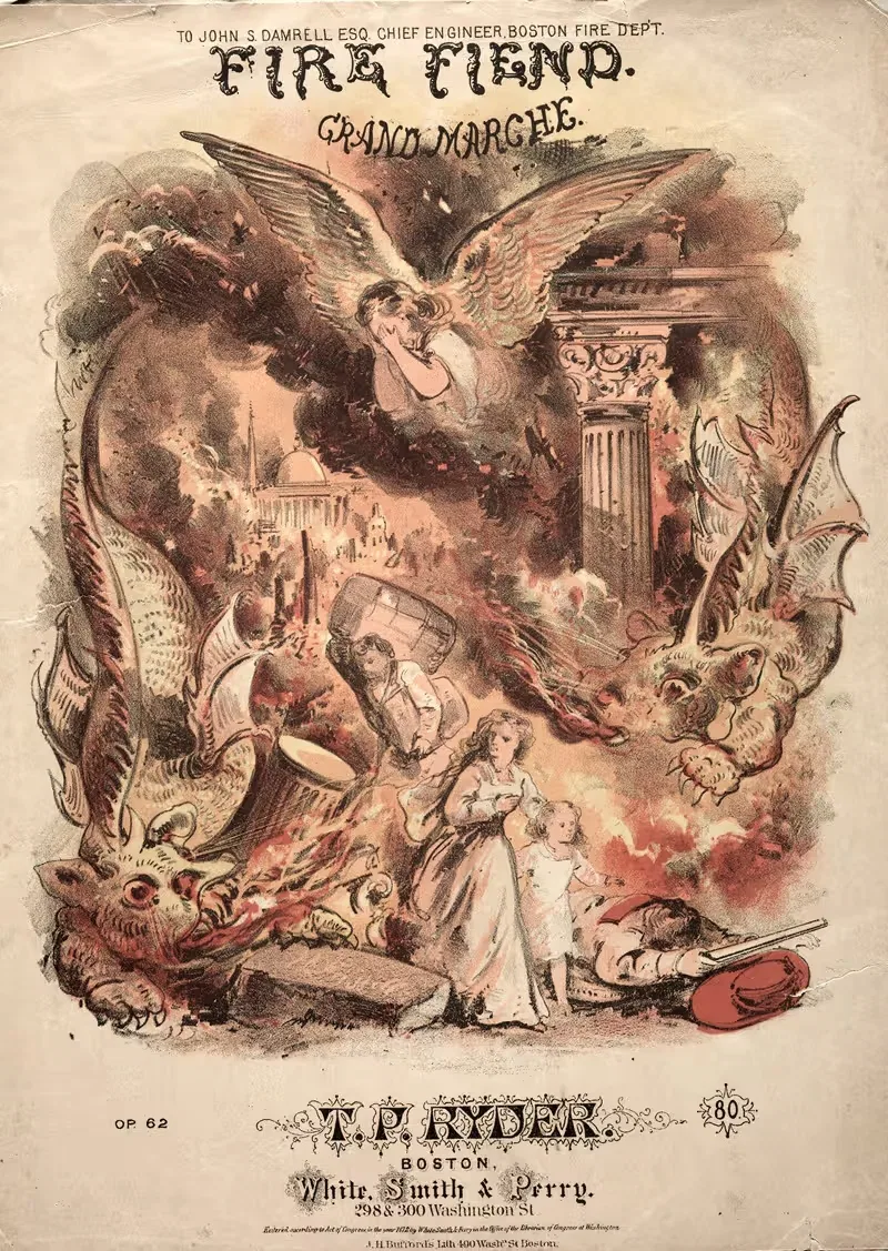 Огненный демон – Обложка нот by Уинслоу Хомер, c. 1872 — digital art print download
