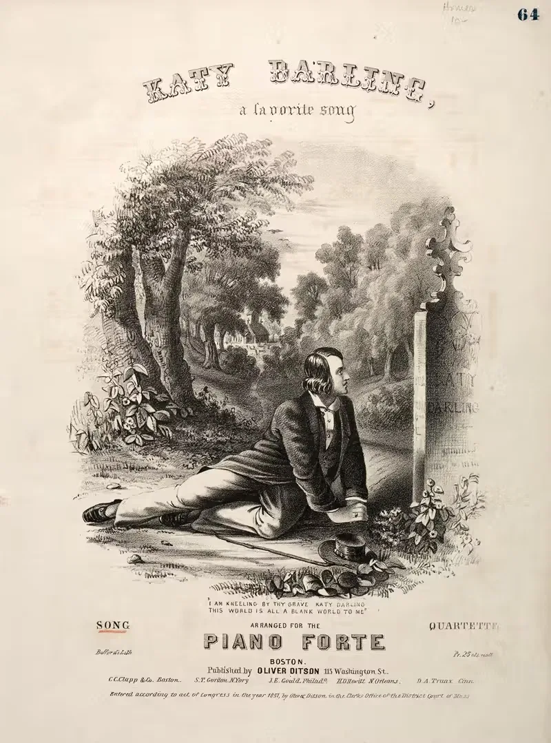 Кэти Дарлинг – Обложка нот by Уинслоу Хомер, c. 1857 — digital art print download