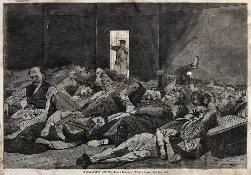 Постояльцы станции by Уинслоу Хомер, 1874 — digital art print download