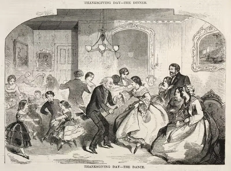 День благодарения – Танец by Уинслоу Хомер, 1858 — digital art print download