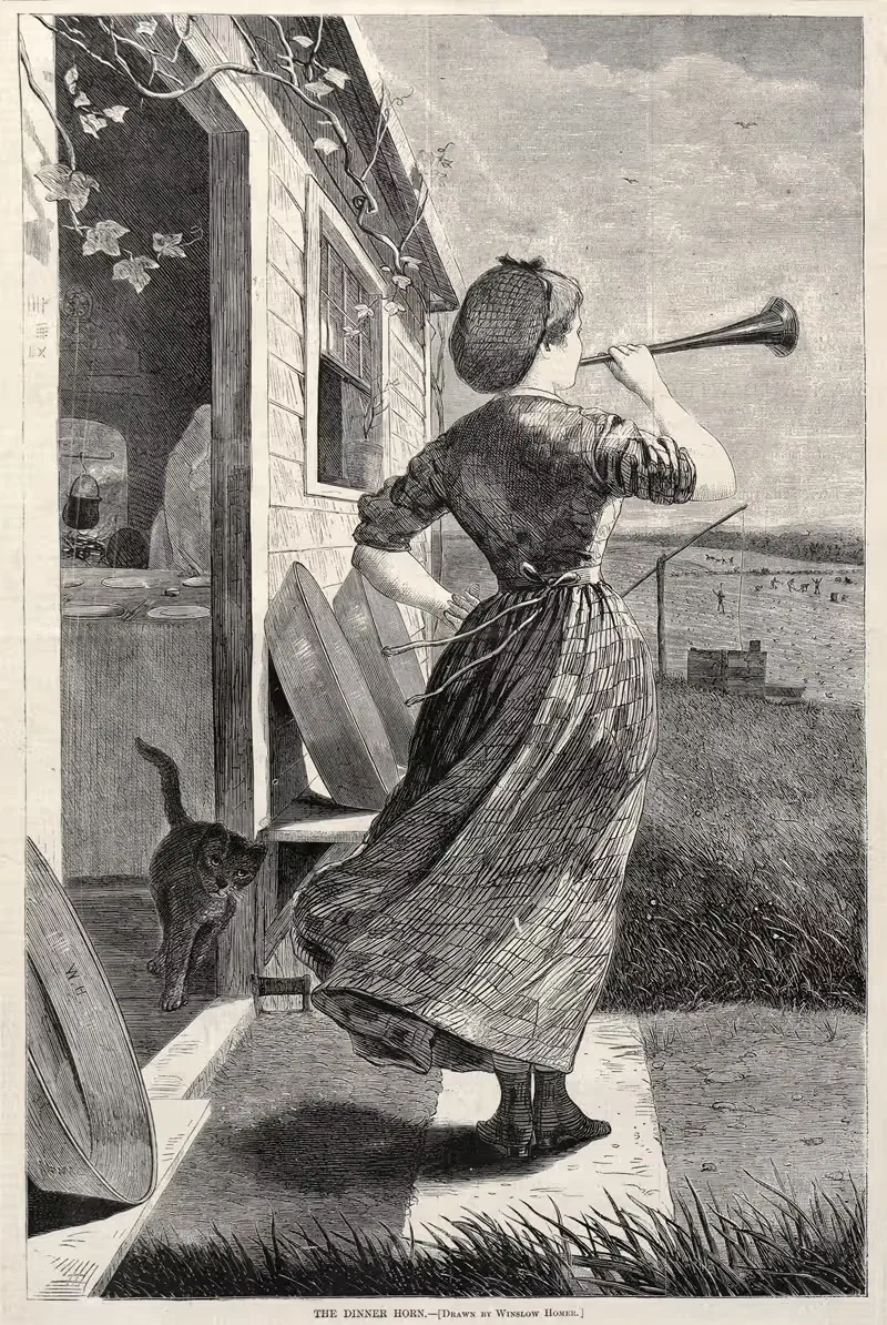 Ужинный рог by Уинслоу Хомер, 1870 — digital art print download
