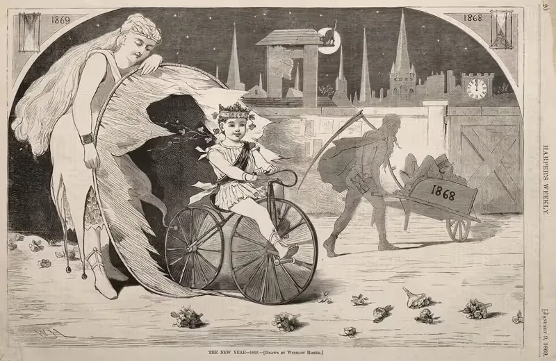 Новый год – 1869 by Уинслоу Хомер, 1868 — digital art print download