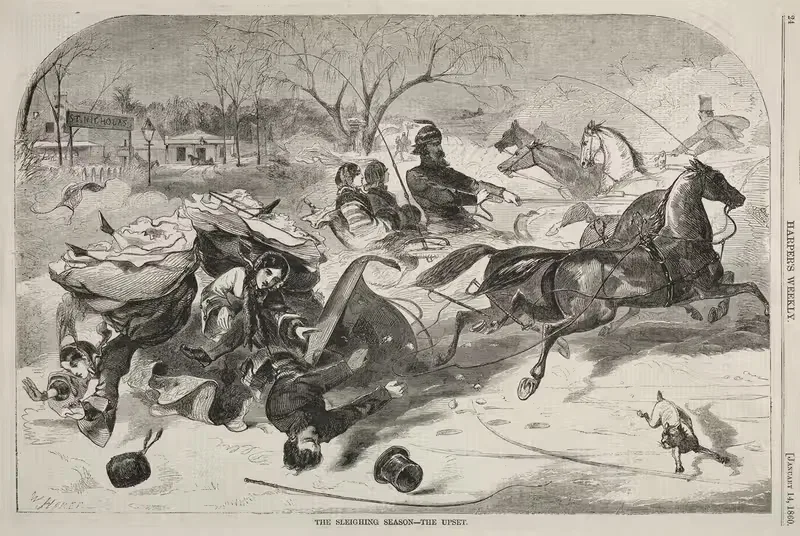 The Sleighing Season – The Upset — Winslow Homer