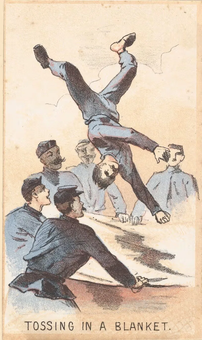 Tossing in a Blanket by Winslow Homer, 1864 — digital art print download