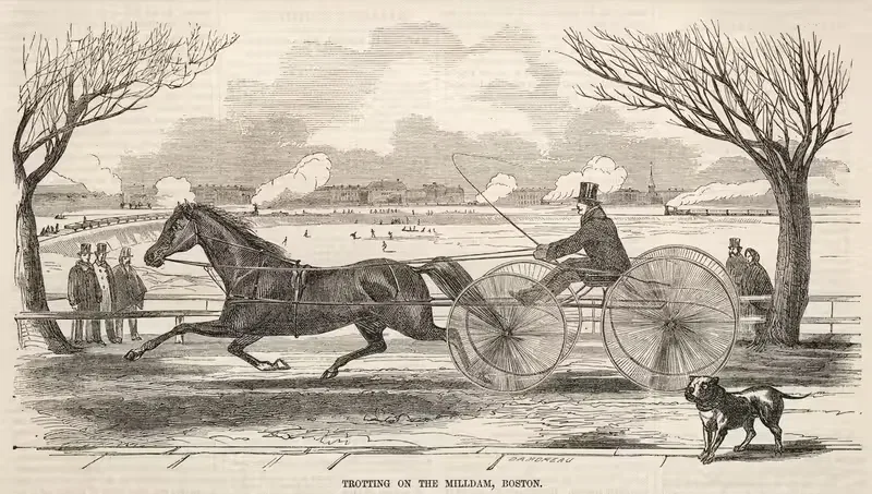 Trotting on the Mill Dam, Boston — Winslow Homer