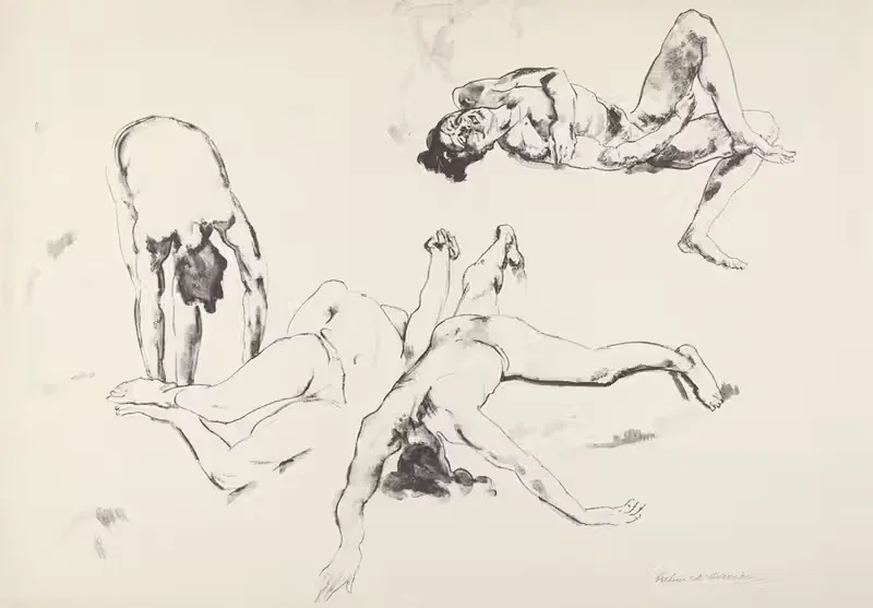 Men in Agony by Arthur Bowen Davies — digital art print download