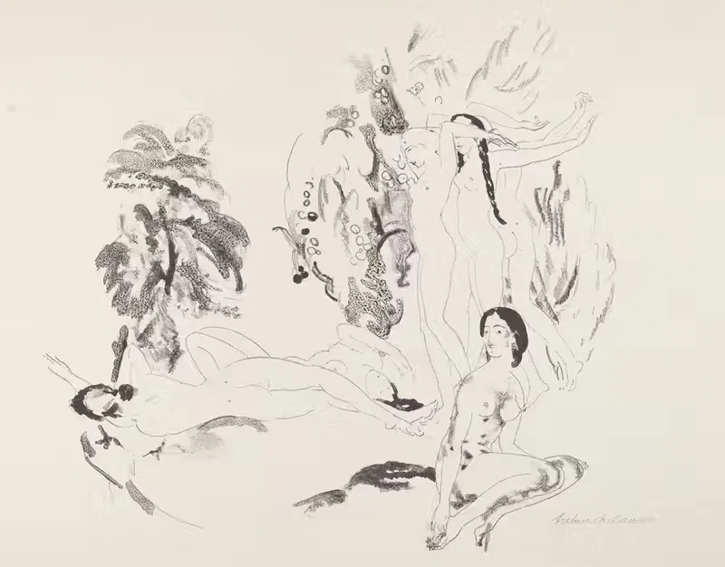 Уход снов by Артур Боун Дэвис, 1921 — digital art print download