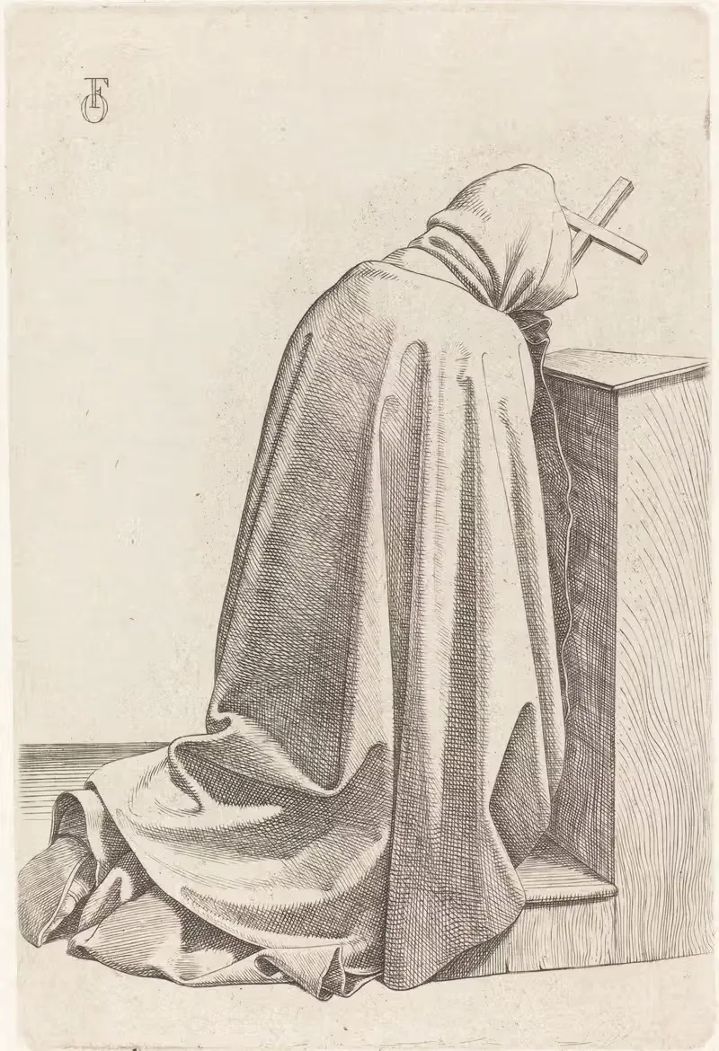 Молящийся монах by Иоганн Фридрих Обербек, 1826 — digital art print download