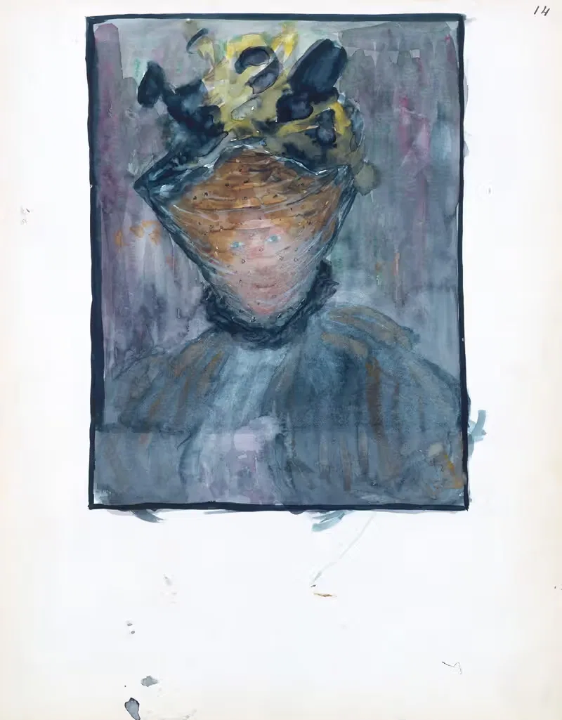 A woman in a veiled hat — Maurice Prendergast
