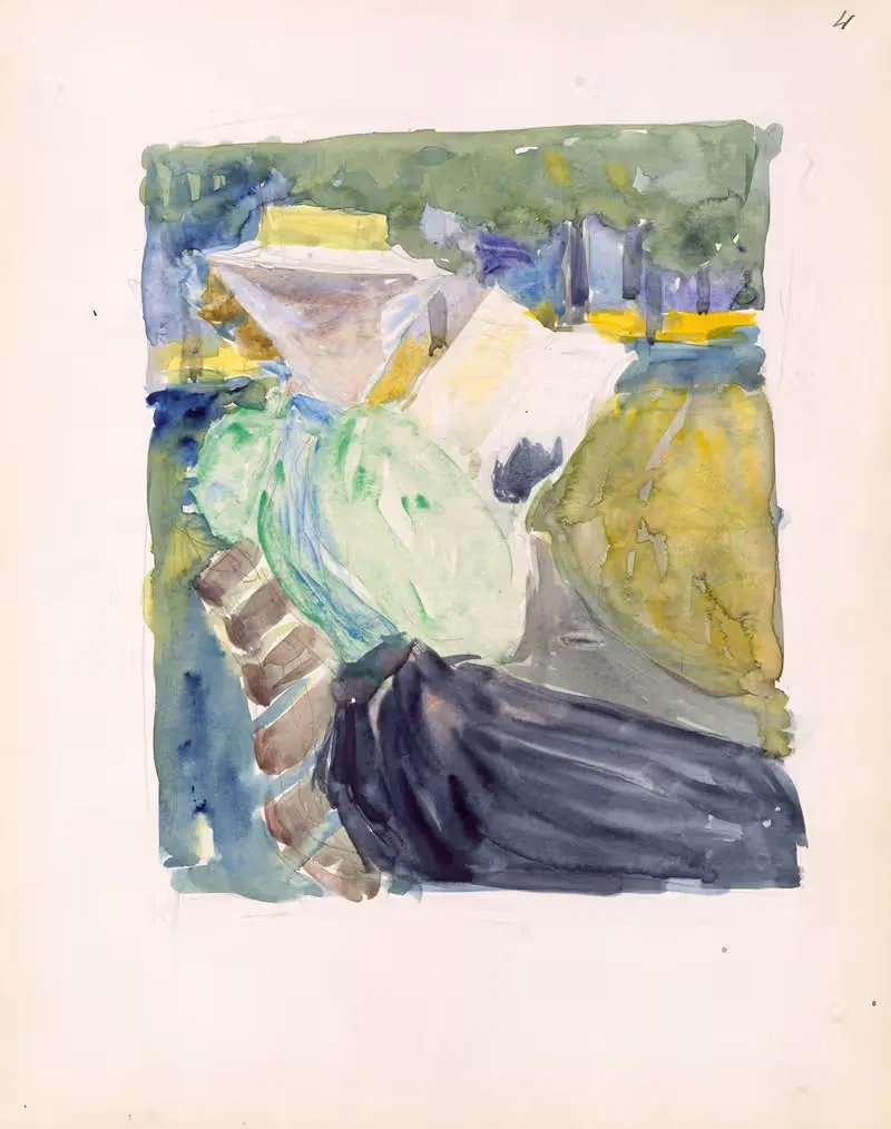 A woman reading in the park — Maurice Prendergast