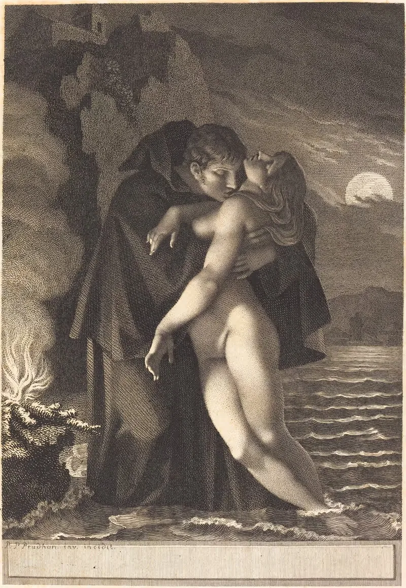 Фрозина и Мелидор by Пьер Поль Прудон, 1796 — digital art print download