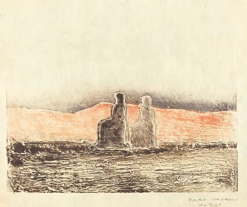 Колоссы Мемнона (Фивы) by Пьер Рош, 1911 — digital art print download