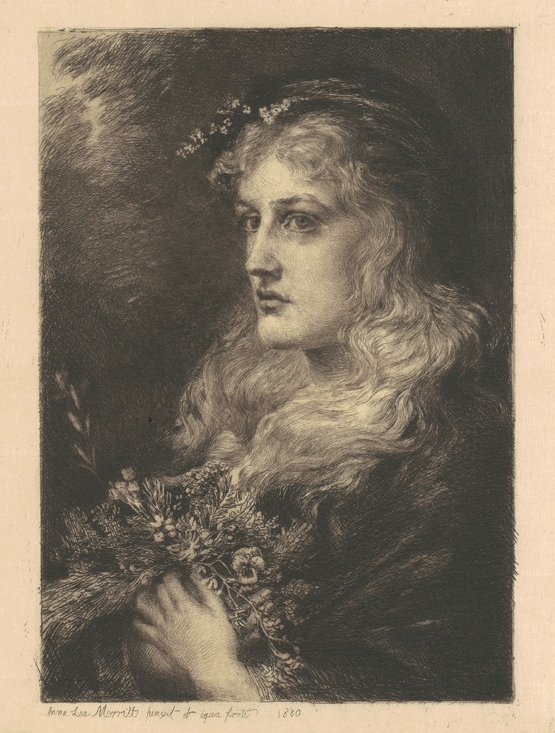 Ophelia by Anna Lea Merritt, 1880 — digital art print download