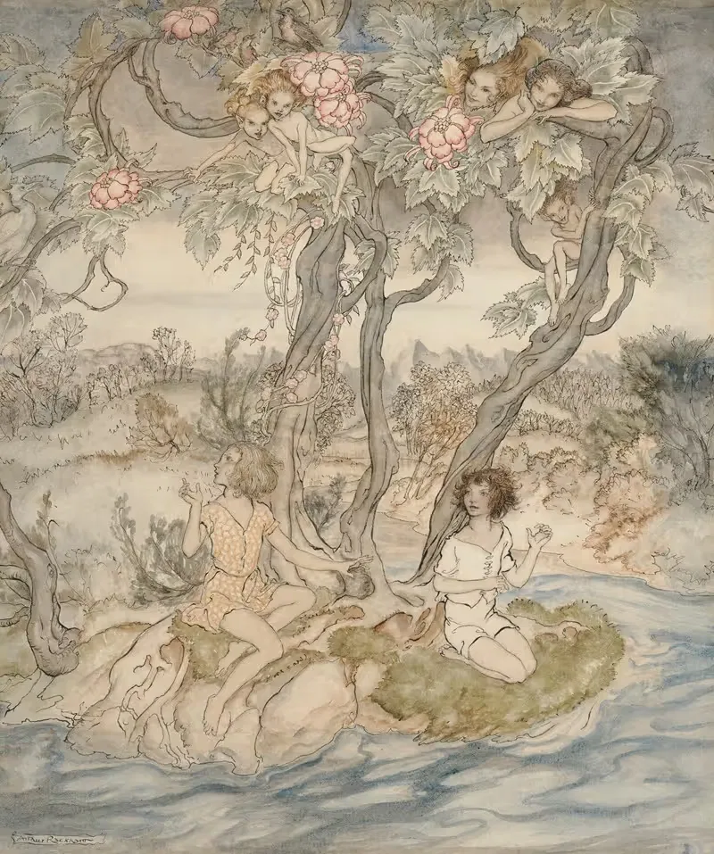 The Music of the Stream — Arthur Rackham