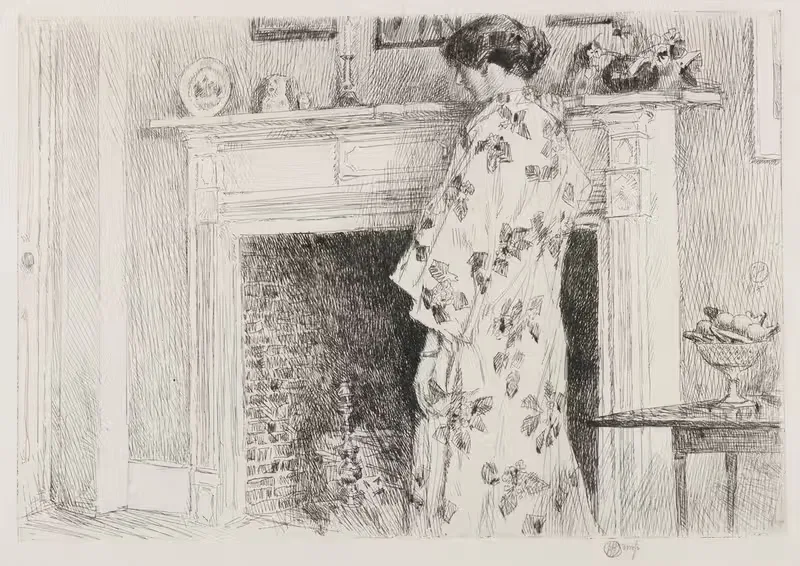 Белый кимоно by Чайлд Хассам, 1915 — digital art print download