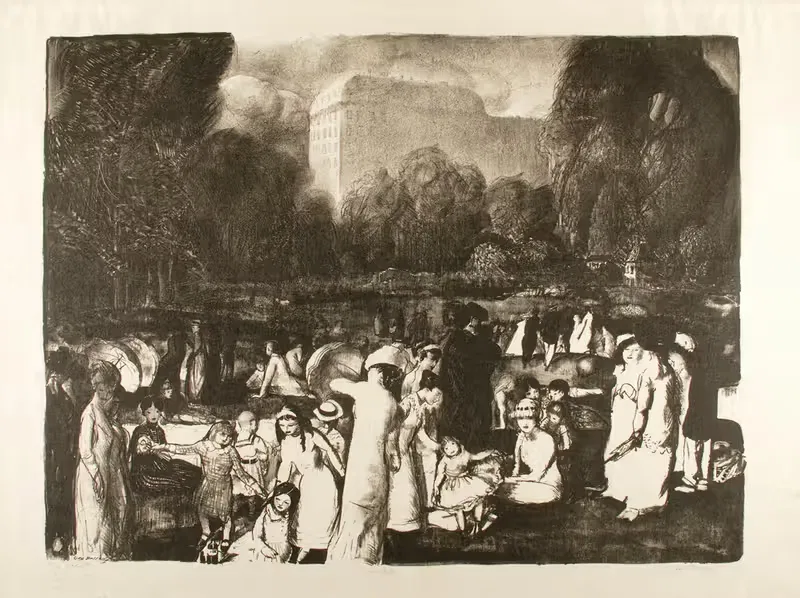 В парке by Джордж Уэсли Беллоуз, 1916 — digital art print download