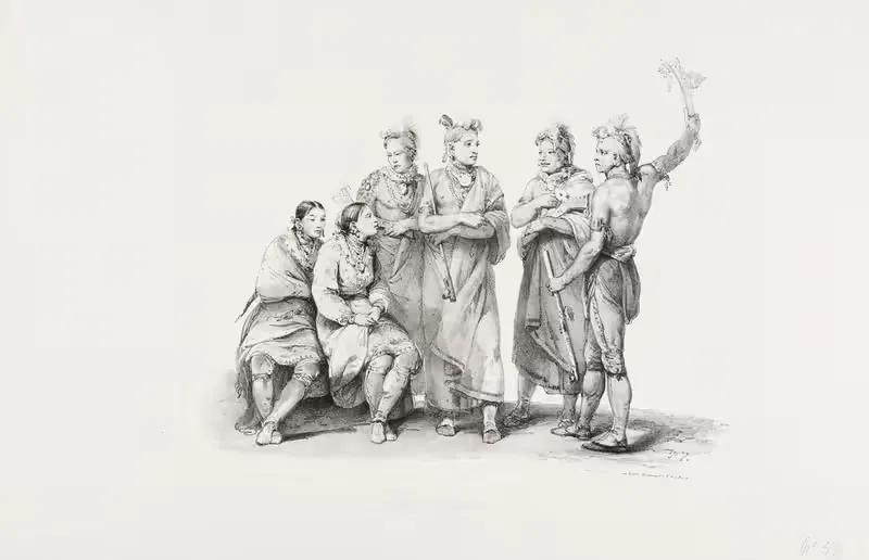 Делегация Осейдж в Париже by Гораций Верне, 1827 — digital art print download