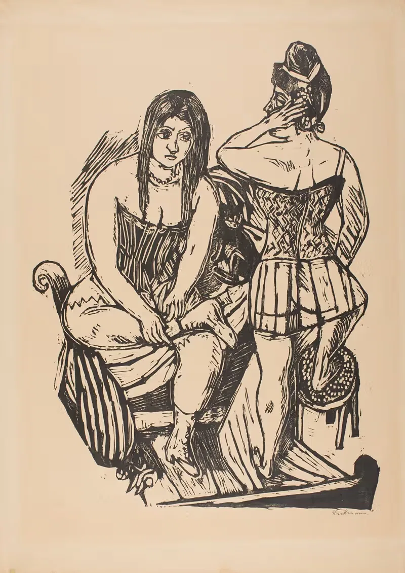 У туалета by Макс Бекманн, 1923 — digital art print download