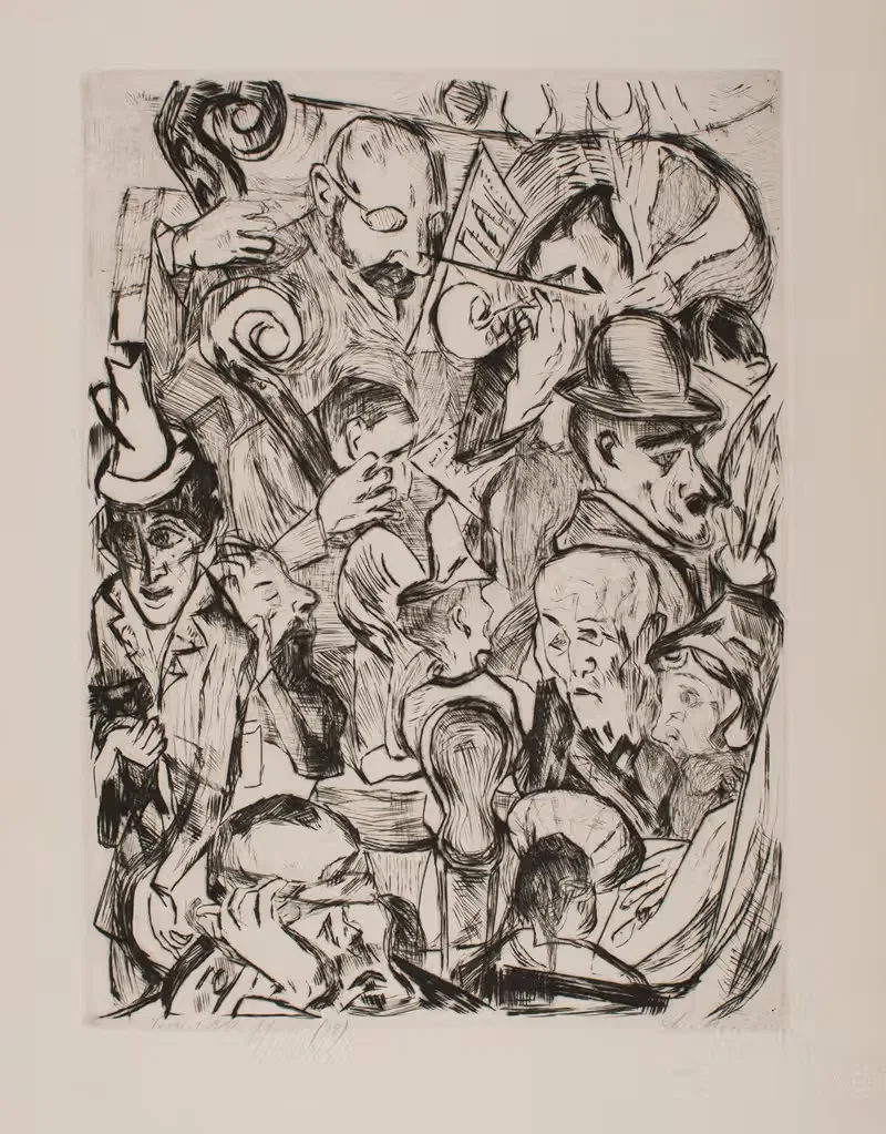Café Music, plate 9 from the portfolio 'Faces' — Max Beckmann