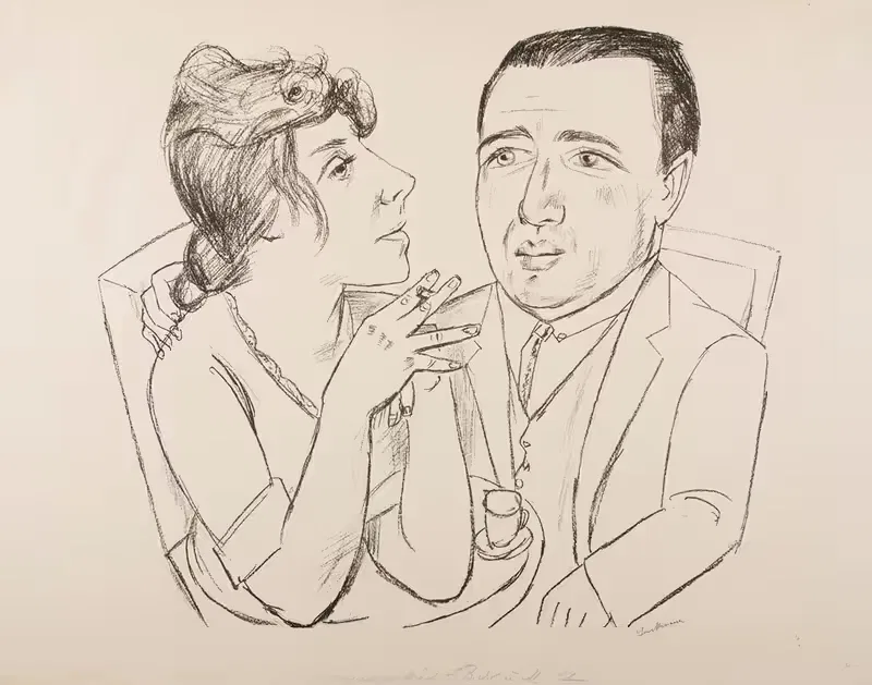И.Б. Нойман и Марта Штерн by Макс Бекманн, 1922 — digital art print download