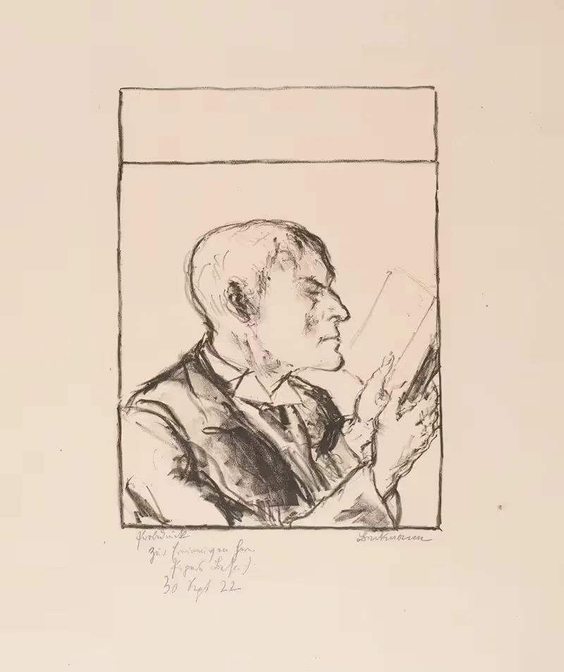 Человек, читающий I (Автопортрет) by Макс Бекманн, 1912 — digital art print download