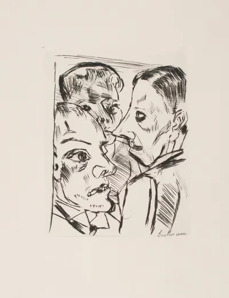 Мистер Мюллер, я и барменша by Макс Бекманн, 1920 — digital art print download