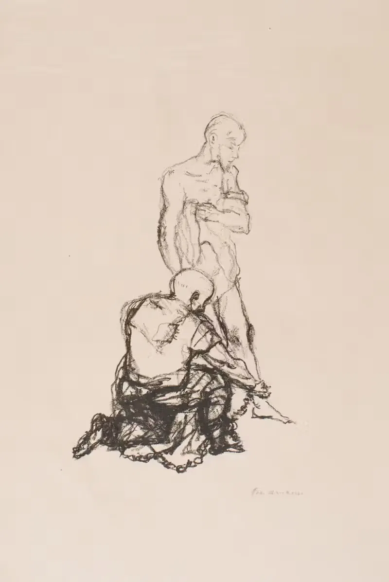 Петров одевает рассказчика by Макс Бекманн, 1912 — digital art print download