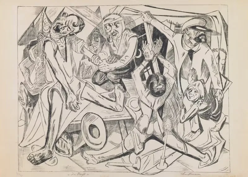 плита 7; Ночь by Макс Бекманн, 1919 — digital art print download