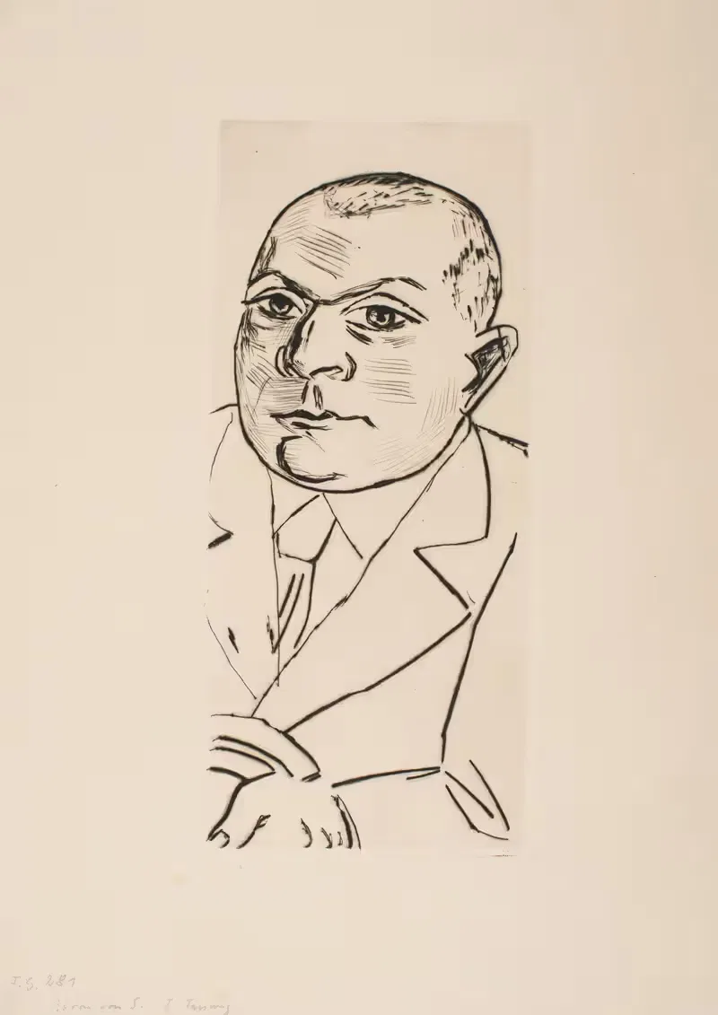 Portrait of Baron Simolin I (Small Version) — Max Beckmann