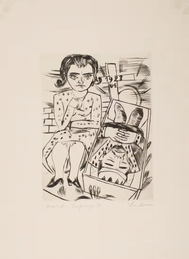 Princess Ursula Von Bärwalde Mourning for King Jerum — Max Beckmann