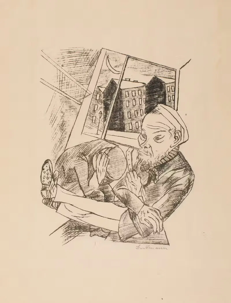 Пригородное утро by Макс Бекманн, 1920 — digital art print download