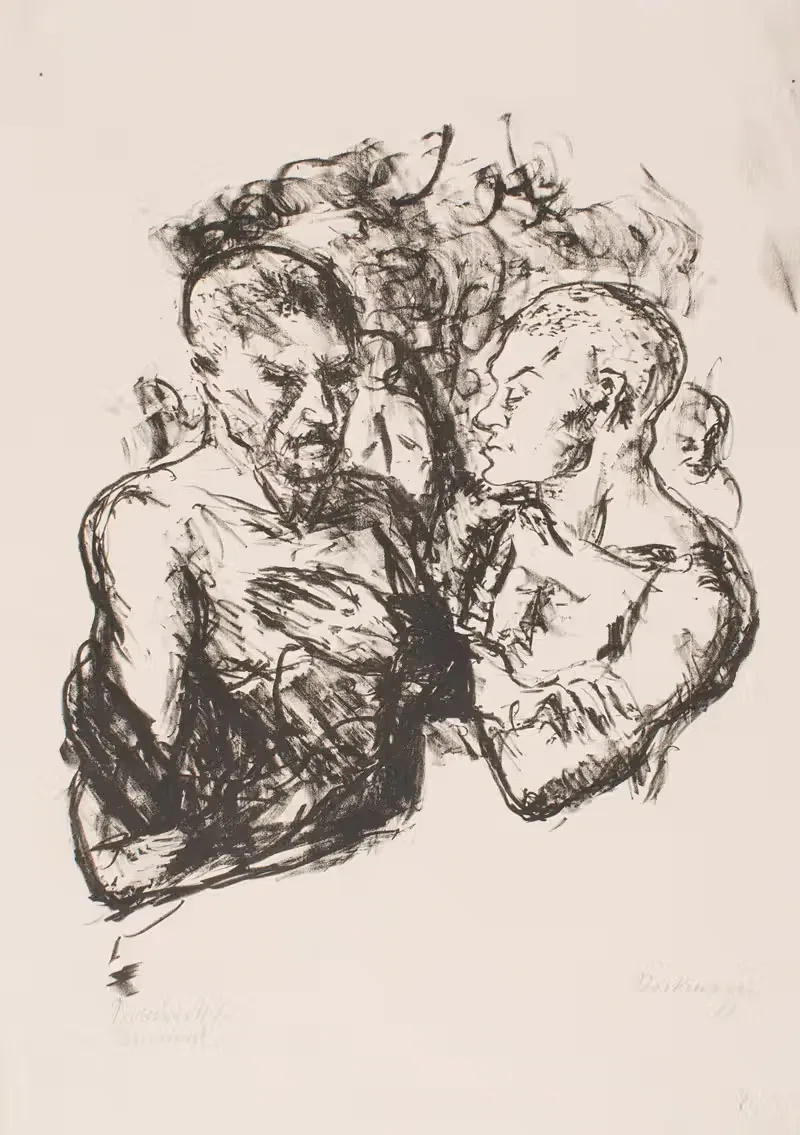 Рассказчик и Петров by Макс Бекманн, 1912 — digital art print download
