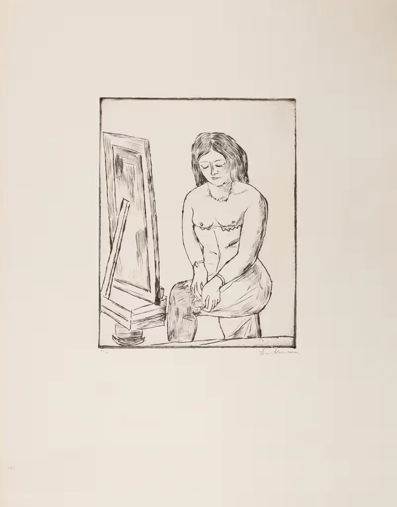Уборка (Перед зеркалом) by Макс Бекманн, 1923 — digital art print download