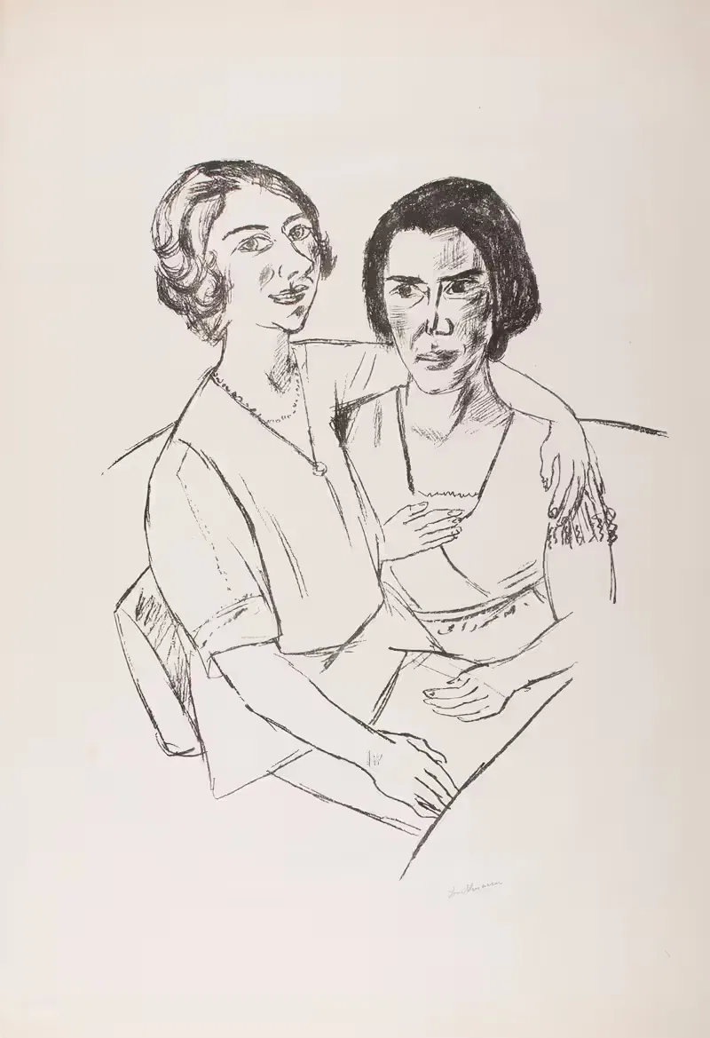Две женщины by Макс Бекманн, 1922 — digital art print download