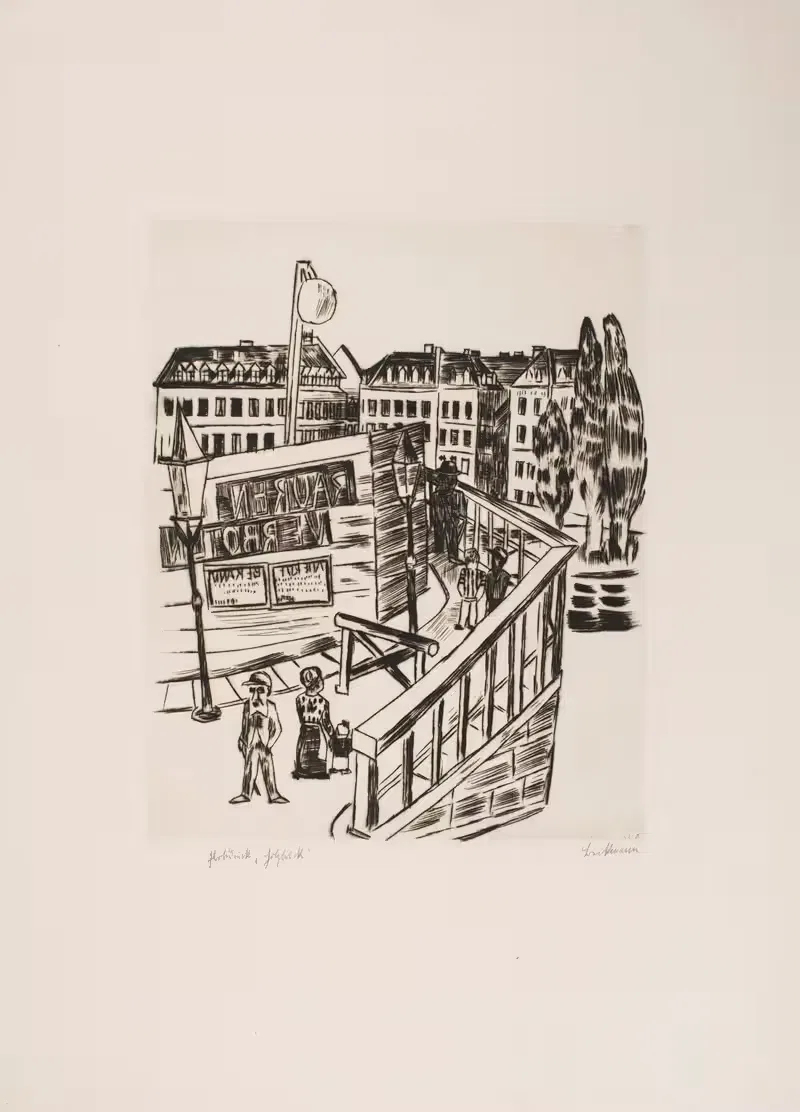 Деревянный мост by Макс Бекманн, 1922 — digital art print download