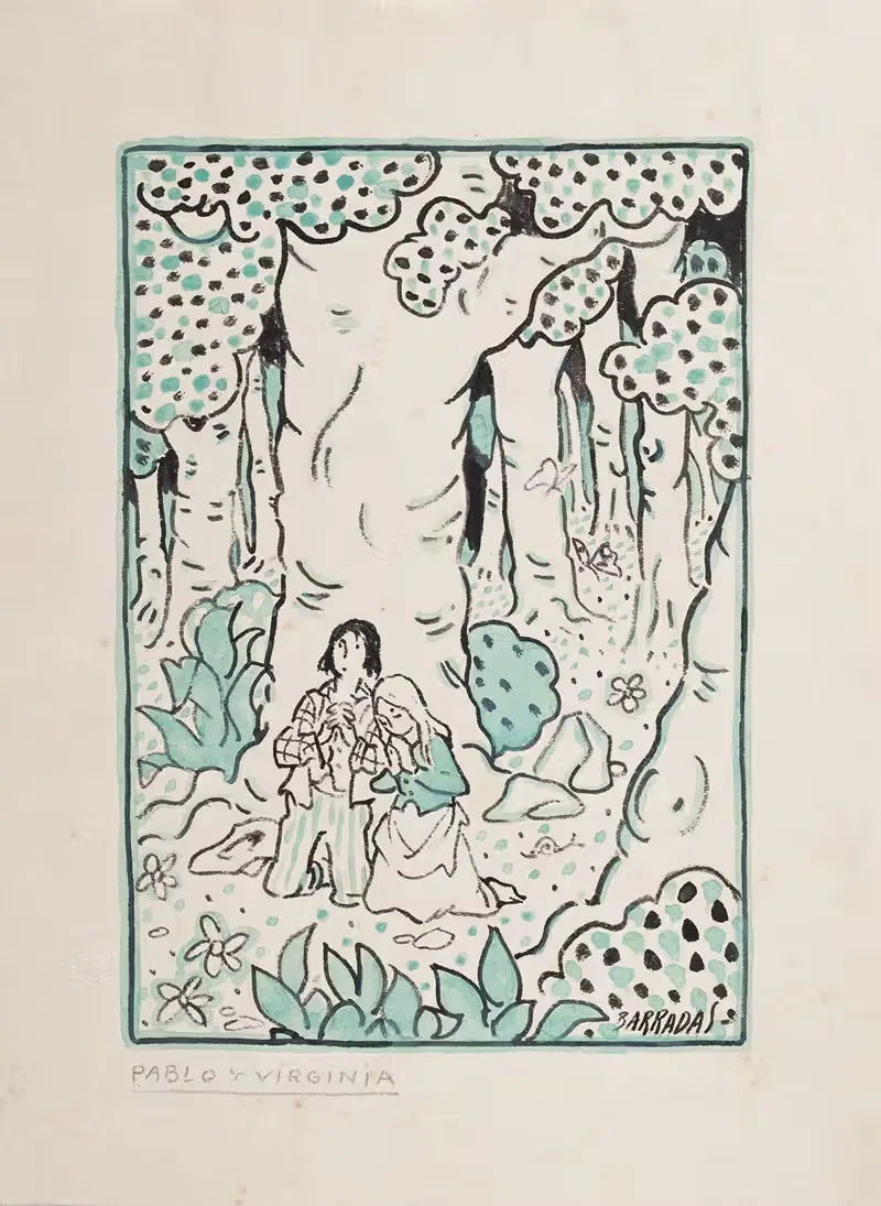 Пабло и Вирджиния by Рафаэль Баррадас, 1924-1926 — digital art print download