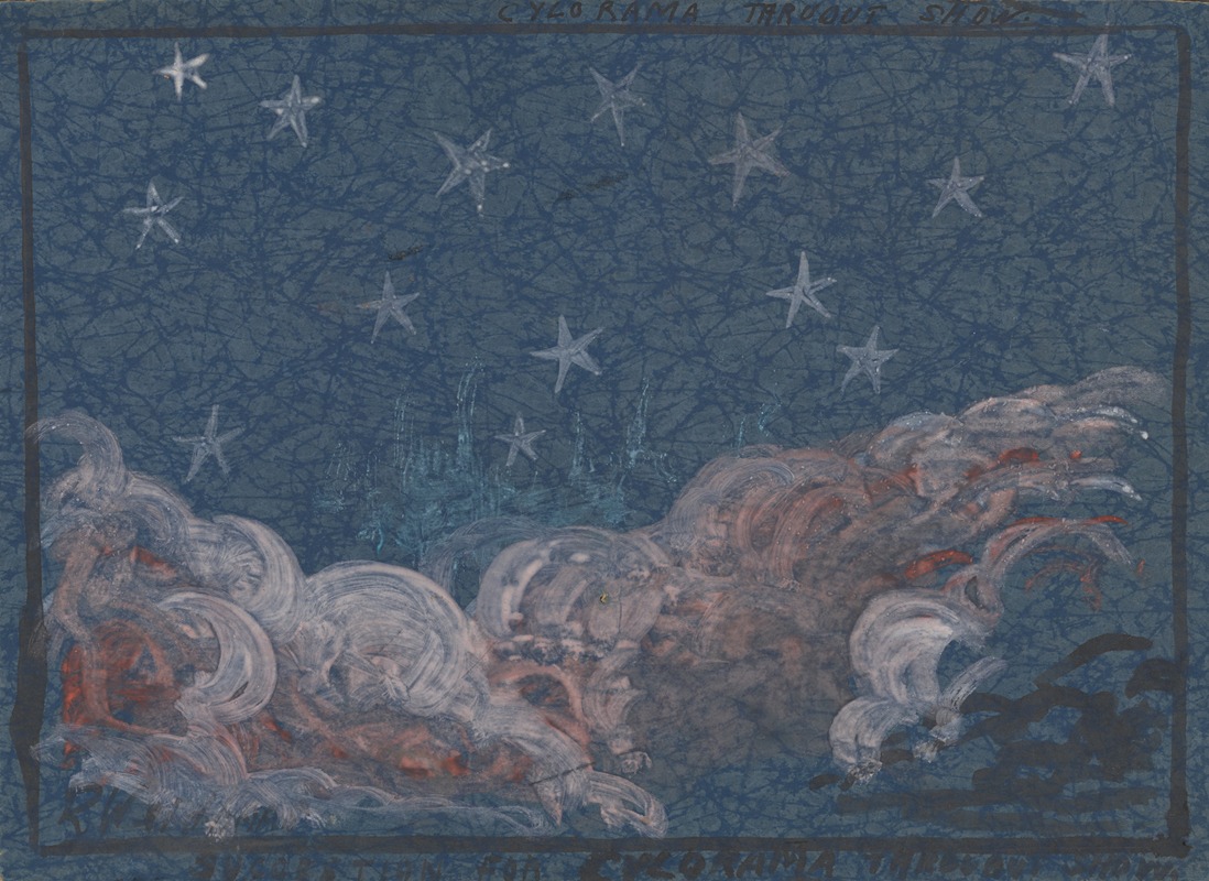 Звёздное, облачное ночное небо by Аноним, 1934-1943 — digital art print download