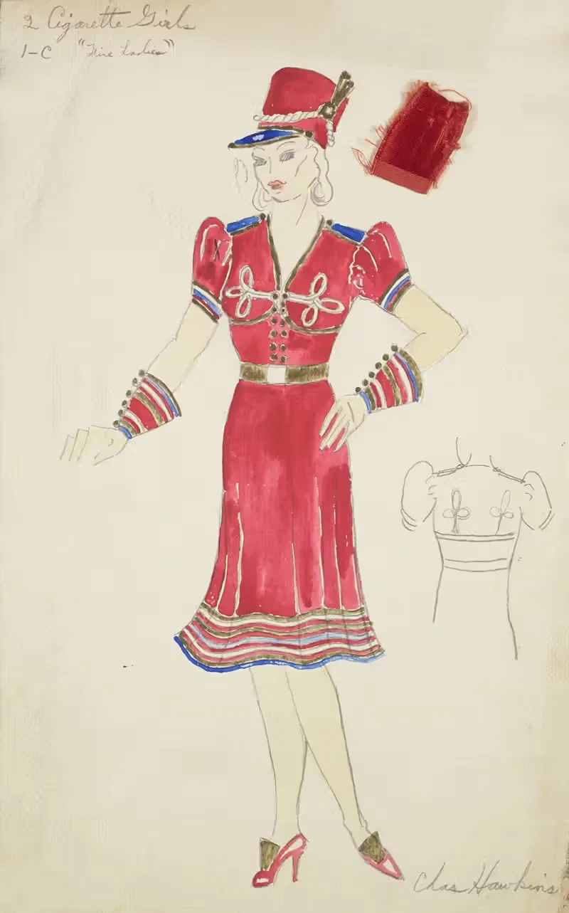 Шаг за шагом (водевиль): Девушки с сигаретами by Чарльз Хокинс, 1934-1943 — digital art print download