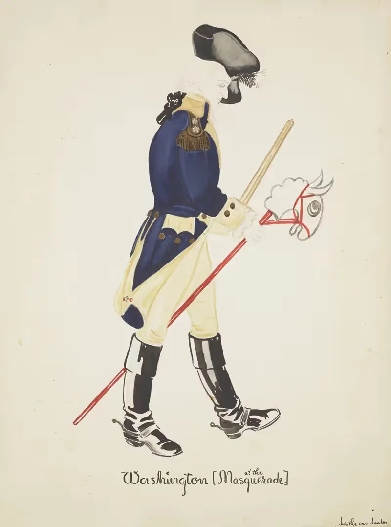 Вэлли-Фордж: Вашингтон на маскараде by Дороти Ван Дункер, 1934-1943 — digital art print download