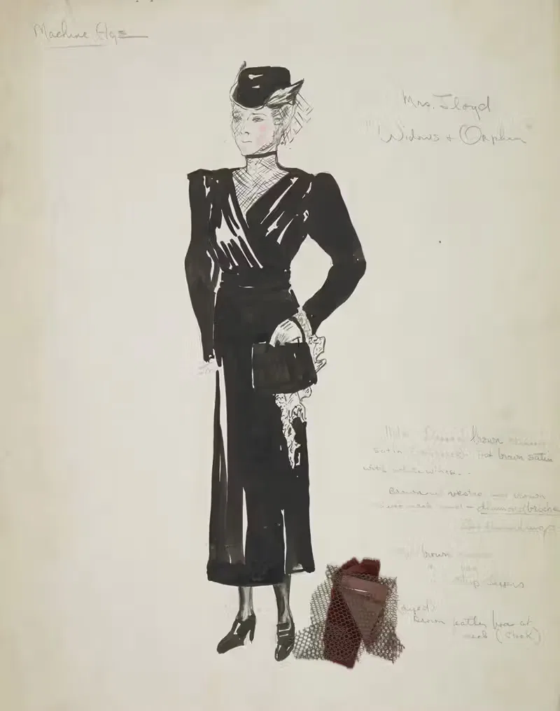 Machine Age: Mrs. Lloyd 'Widows & Orphans' black dress — Emile Stoner