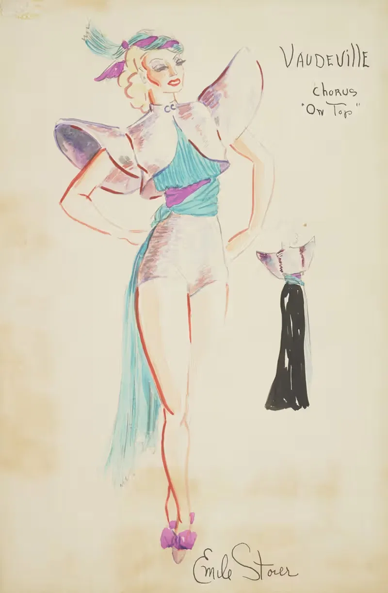 On Top: Vaudeville Chorus by Emile Stoner, 1934-1943 — digital art print download