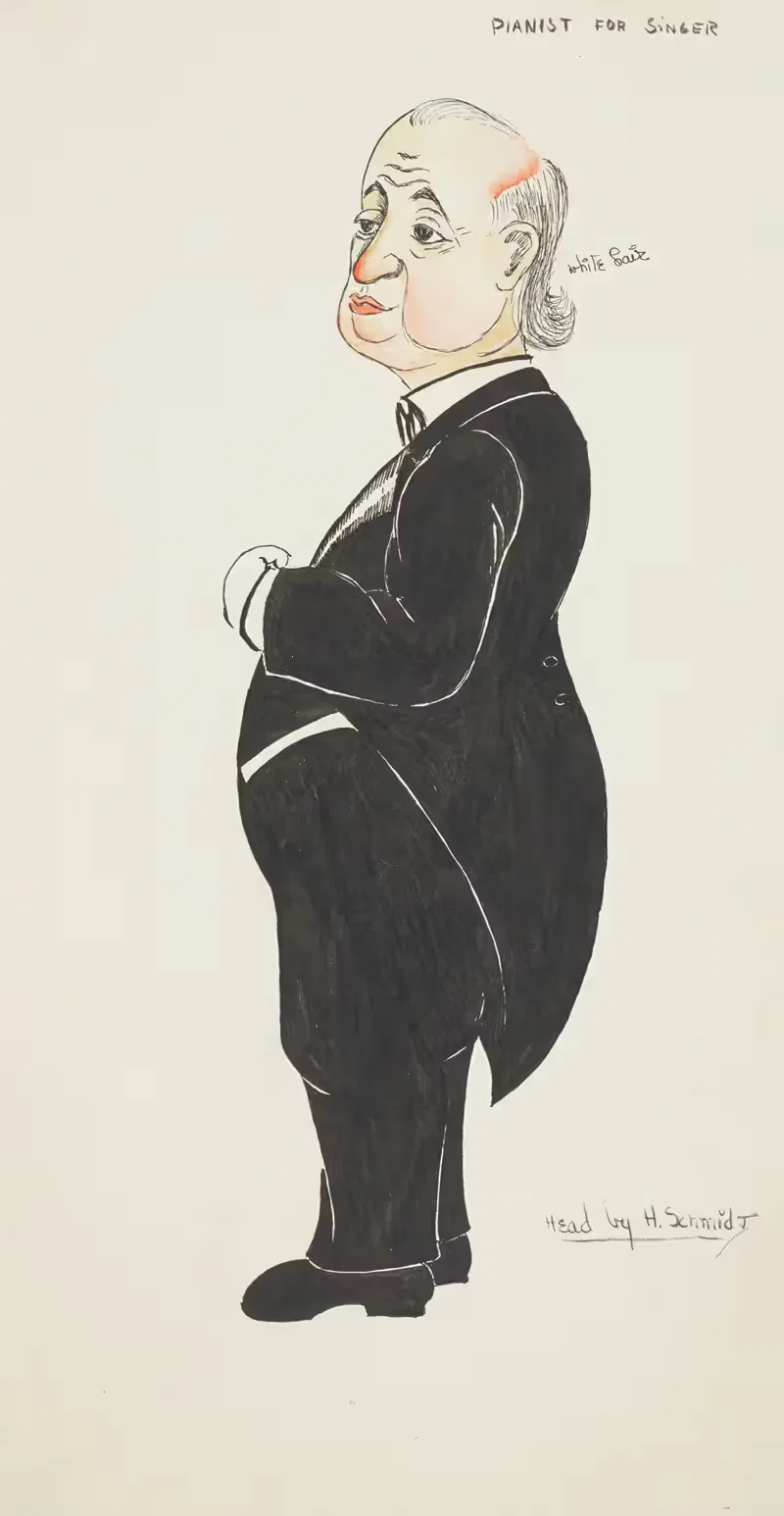 Струнная лихорадка (марионетка): пианист для певца by Г. Шмидт, 1934-1943 — digital art print download