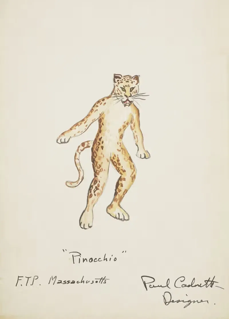 Пиноккио: Леопард. Львиный костюм by Поль Кадорет, 1934-1943 — digital art print download