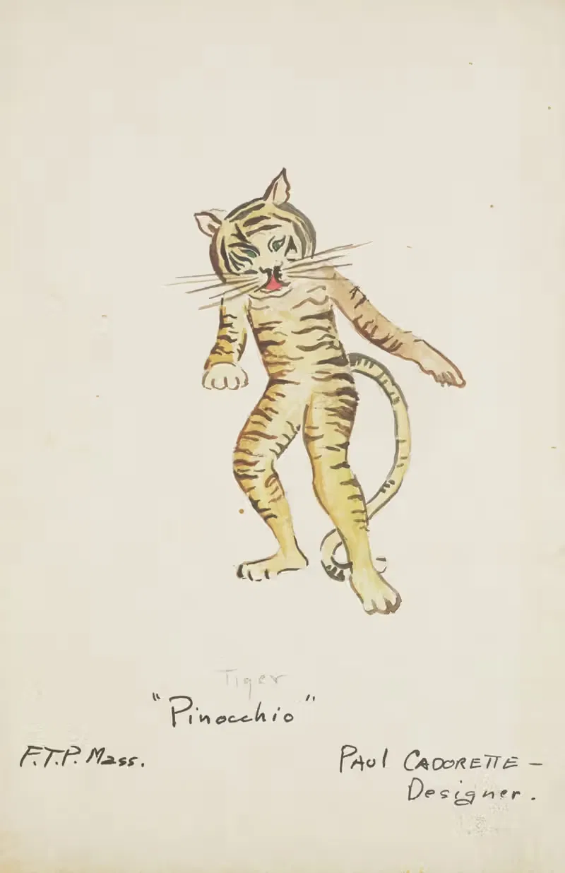 Pinocchio: Tiger. Yellow tiger costume — Paul Cadorette