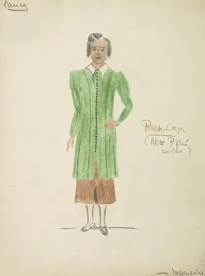 Дело Филипа Лоуренса: зеленое пальто с коричневой юбкой by Перри Уоткинс, 1934-1943 — digital art print download