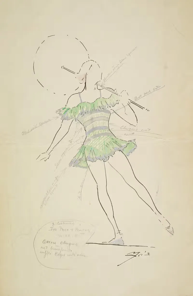 Circus: Tightrope-walking character by Robert Byrne, 1934-1943 — digital art print download