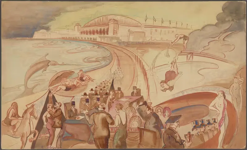 Темпо: Сцена для неопознанного танца by Виктор Зонов, 1934-1943 — digital art print download