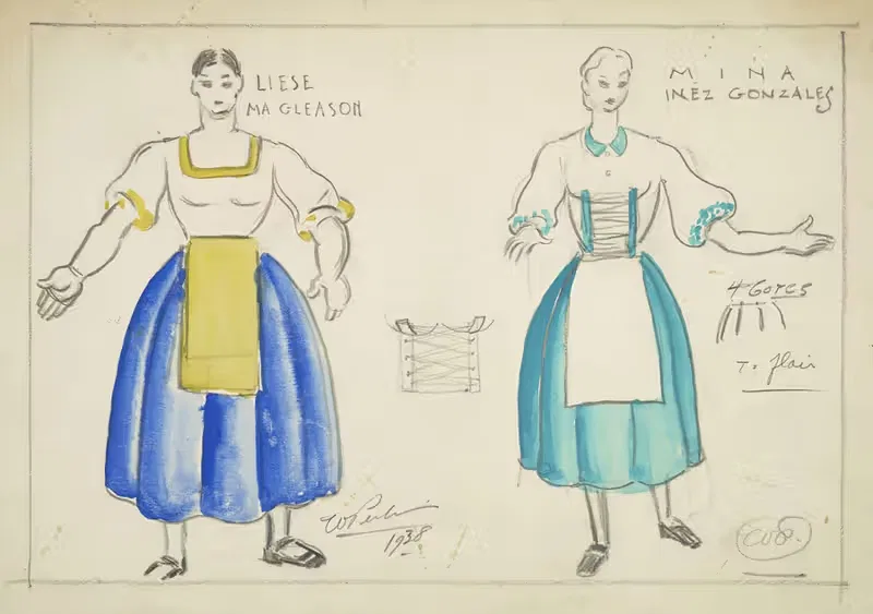 Осенний крокус: Лиза и Мина by Уильям Перкинс, 1934-1943 — digital art print download