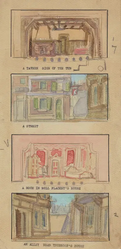 The Disappointment: Sketch no. 2, A Tavern Sign of the Tun, A Street… by Wood MacLane, 1934-1943 — digital art print download